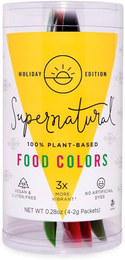 Red & Green Natural Holiday Food Coloring by Supernatural, Gluten-Free, Vegan, No Artificial Dyes... | Amazon (US)
