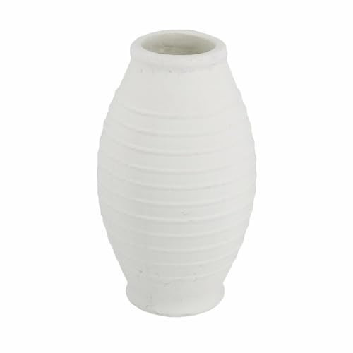A&B Home White Terracotta Rustic Decorative Vase, 11" x 11" x 19.7" | Amazon (US)