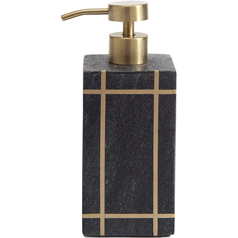 Ben & Jonah Marble Bathroom Accessories - Black Marble Soap Dispenser with Brass Frame, Walmart Bath | Walmart (US)