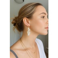 Freshwater Pearl Dangle Earrings Bridal Wedding Jewelry | Etsy (US)