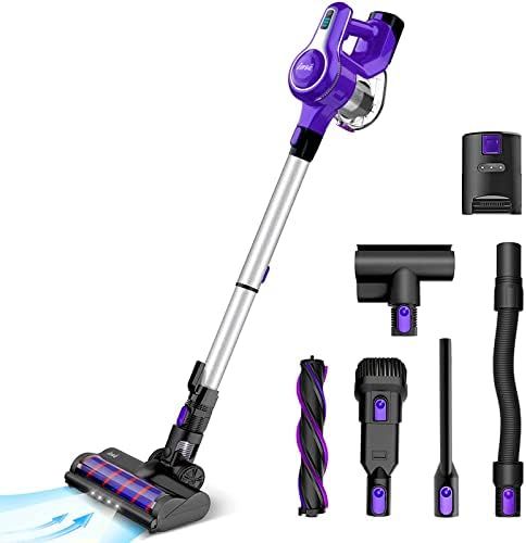 INSE Cordless Vacuum Cleaner, 23Kpa 265W Powerful Suction Stick Vacuum Cleaner, Up to 45min Runti... | Amazon (US)