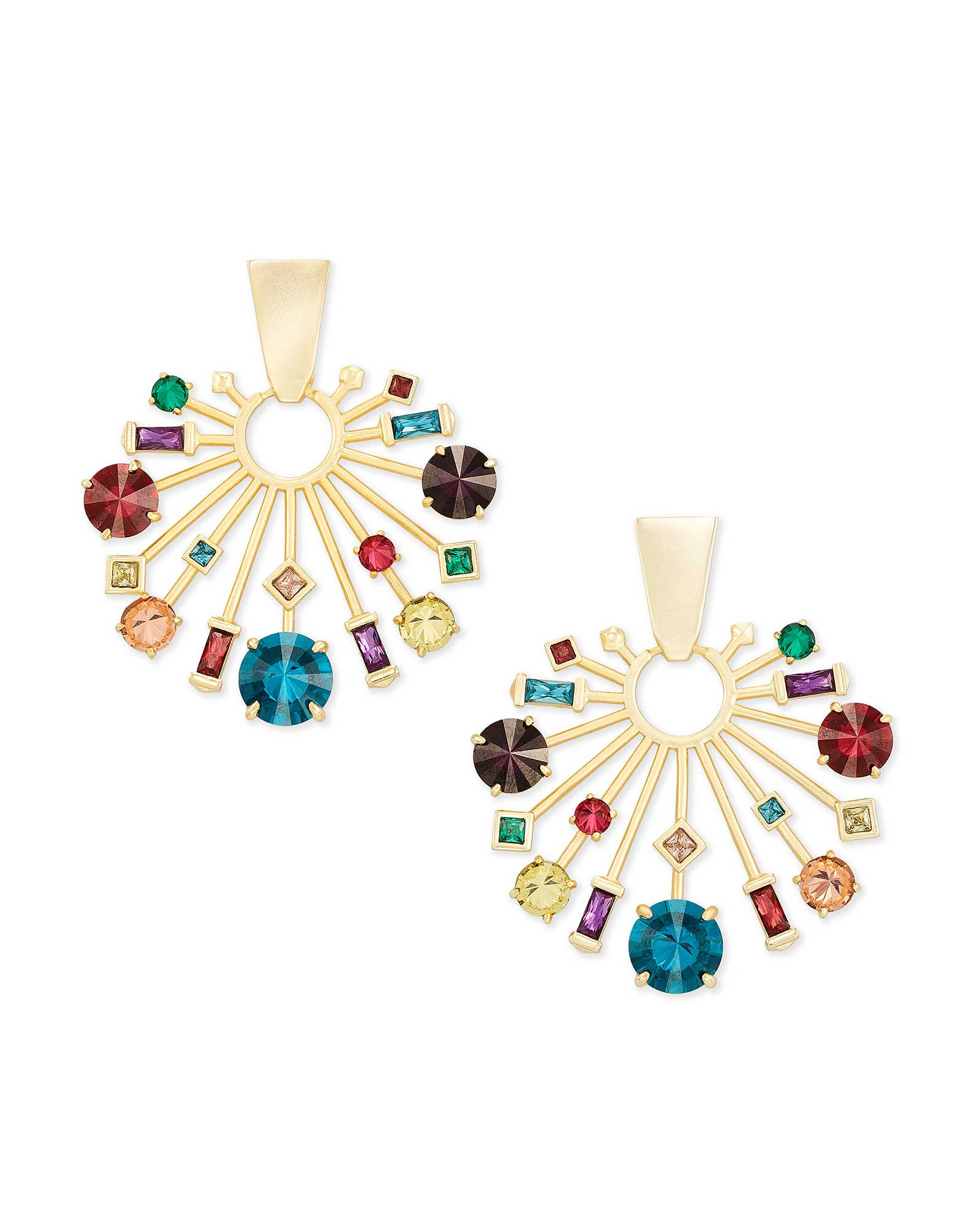 Fabia Small Gold Statement Earrings in Multi Mix | Kendra Scott