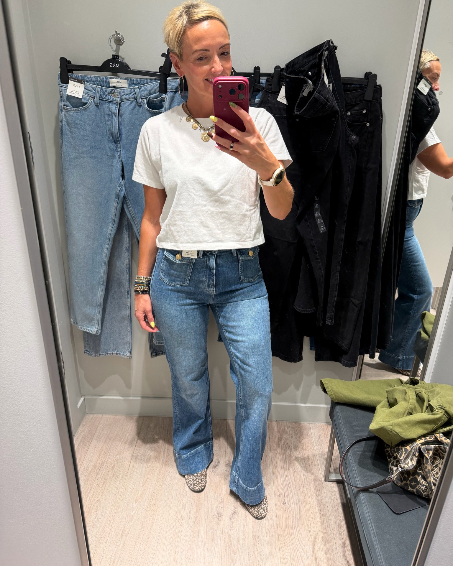 Thisjis the high rise flare Jean and the 10 regular did fit felt comfortable and I quite liked! The length felt longer so would wear a more substantial shoe than a ballet pump!

#LTKautumn #LTKjeans #LTKstyletip