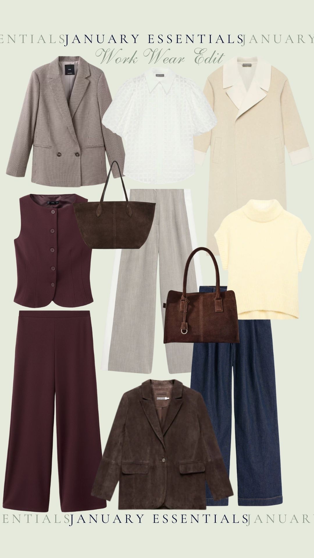 My favourite workwear pieces to add to your current rotation - from tailored blazers to all the chocolate suede you might want! 🤍✨ 

Chocolate Suede | Tailoring | Suits | Workwear | Office Outfits | Tailored Trousers | Blazers 

#LTKworkwear #LTKeurope #LTKover50style