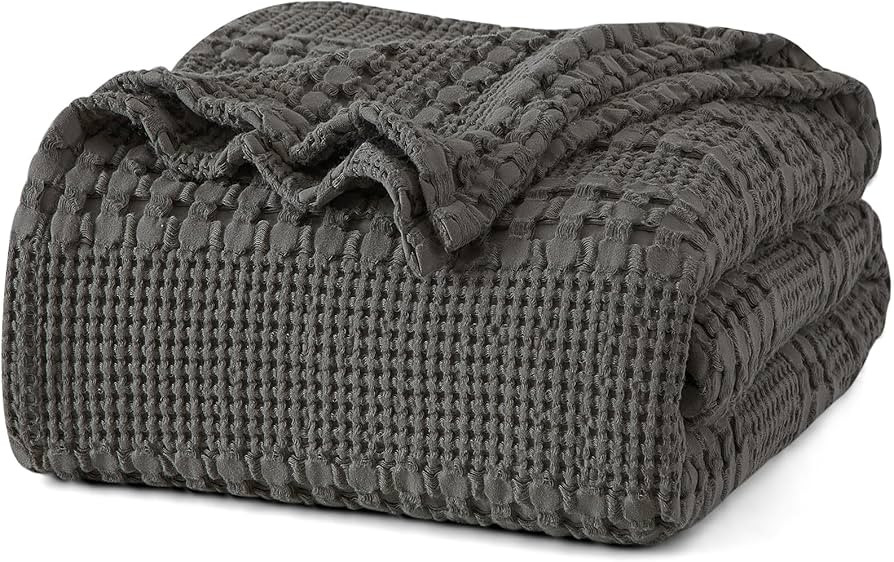 PHF 100% Cotton Waffle Weave Blanket Queen Size, Lightweight Washed Cotton Blanket for Spring & S... | Amazon (US)