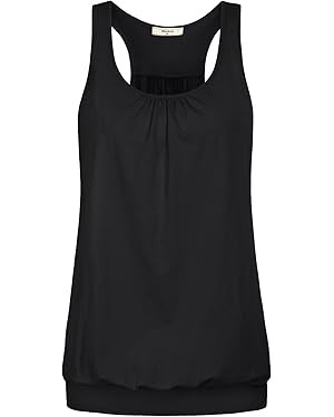Miusey Womens Sleeveless Round Neck Loose Fit Racerback Yoga Tank Top | Amazon (US)
