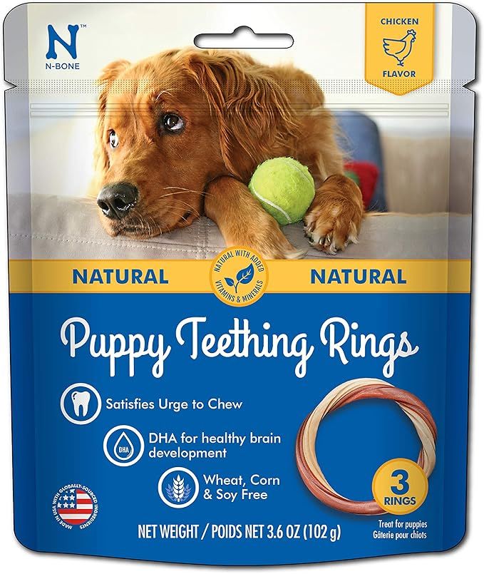 N-Bone 3-Rings Puppy Teething Ring, Chicken Flavor | Amazon (US)