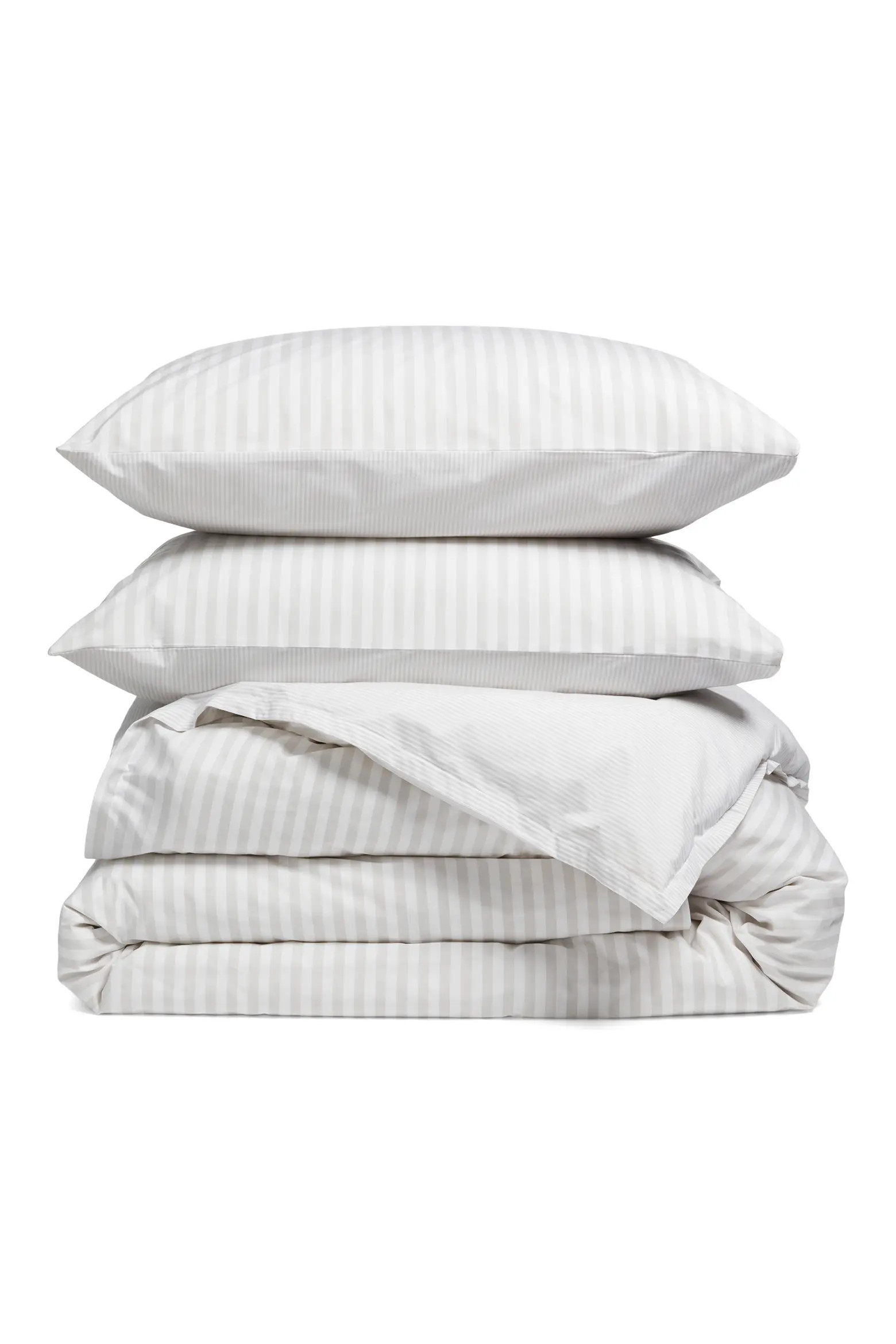 Reversible Stripe Cotton Percale Duvet Cover & Shams Set | Nordstrom | Nordstrom