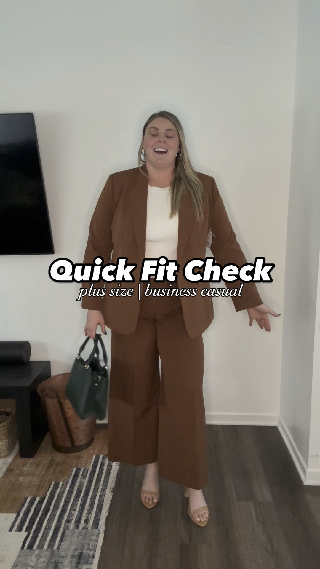 A business casual quick fit check! 

Sizing:
Blazer is a 20 (xxl). Comparing 20 and xxl doesn’t make any sense to me, but the blazer fits like an xxl and not a 20, so size up!
Pants are an 18. Size up in those if possible. I’m very true to size 18 and these are definitely snug. 
Bodysuit is xxl and I think a good fit  

plus size, work wear, office wear, tall, affordable fashion, fall fashionn

#LTKWorkwear #LTKMidsize #LTKPlusSize