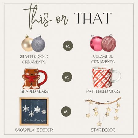 Christmas this or that…which do you prefer? 

#LTKHoliday #LTKSeasonal #LTKhome