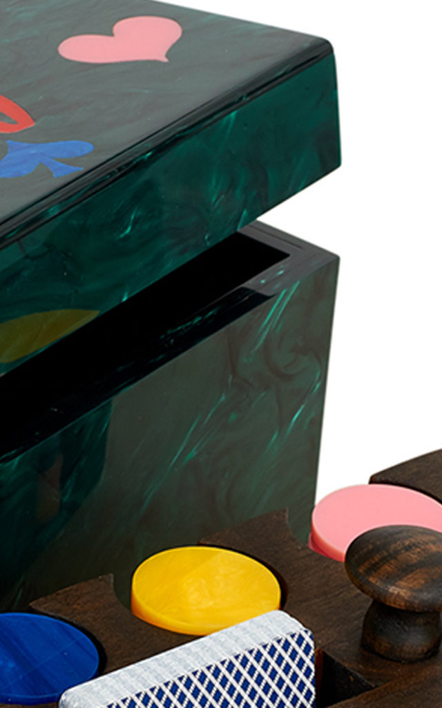 Acrylic And Wood Poker Set | Moda Operandi Global