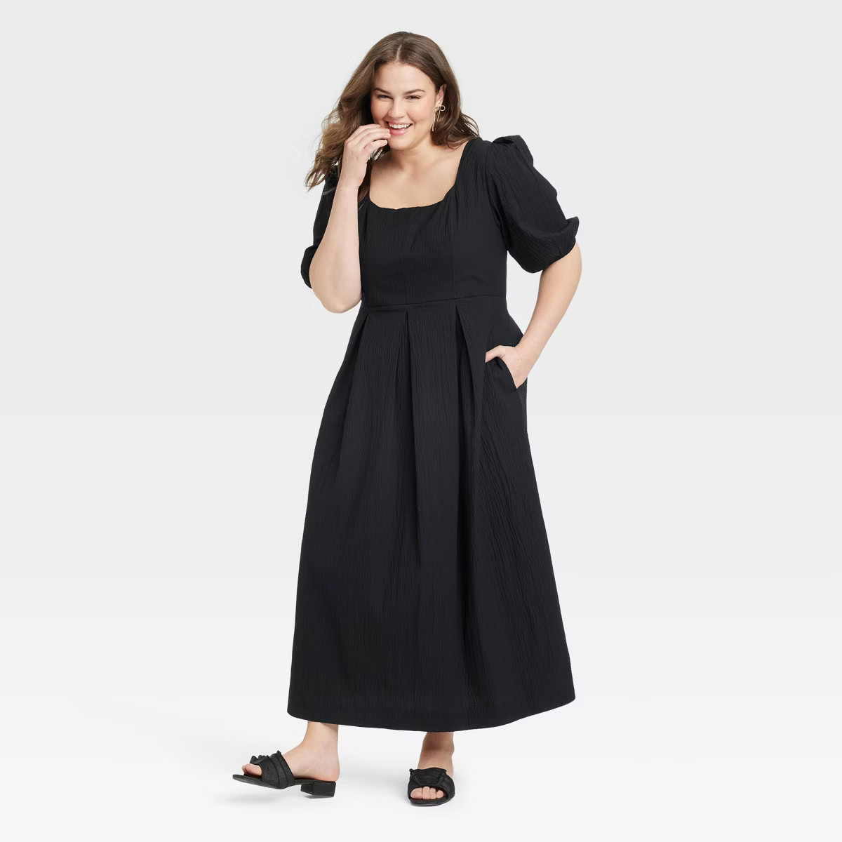 Women's Short Sleeve Midi Dress - A New Day™ | Target