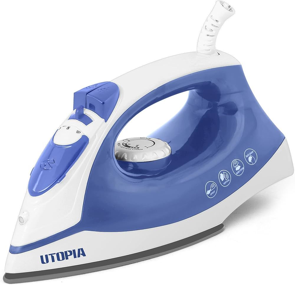 Utopia Home Steam Iron for Clothes With Non-Stick Soleplate - 1200W Clothes Iron With Adjustable ... | Amazon (US)