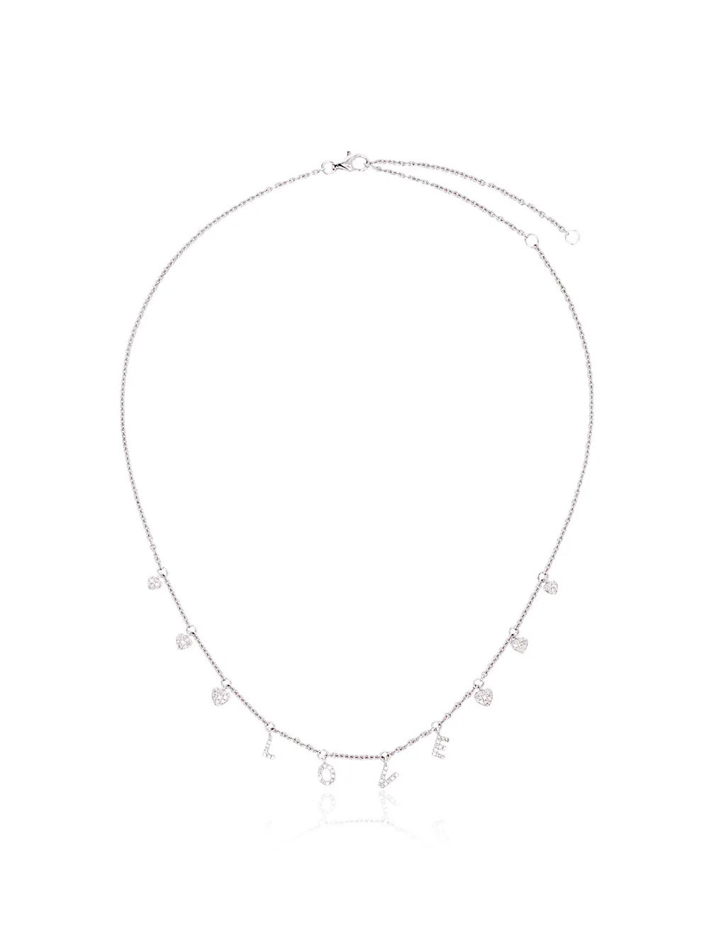 SHAY 18K white old love necklace - Metallic | Farfetch Global