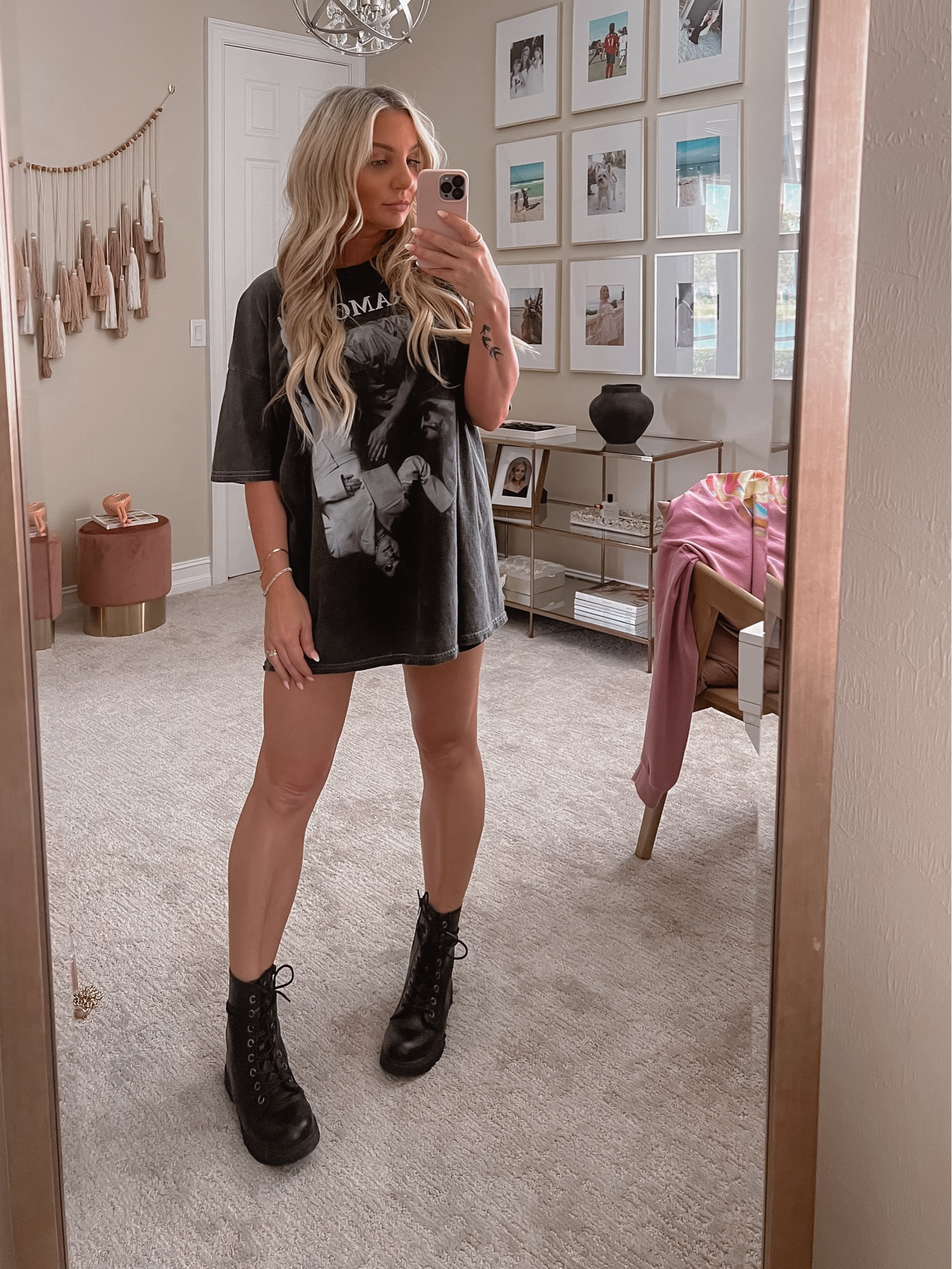Graphic tee, oversized tee, boots, combat boots, band tee, t-shirt dress, concert outfit, country concert outfit 


#urbanoutfitters #outfitinspo 

#LTKFestival #LTKstyletip
