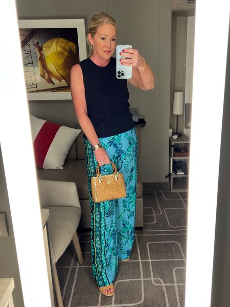 New colors in my favorite Lilly pant and the bag is back this year. Wearing size small. 

#LTKover40 #LTKtravel #LTKstyletip