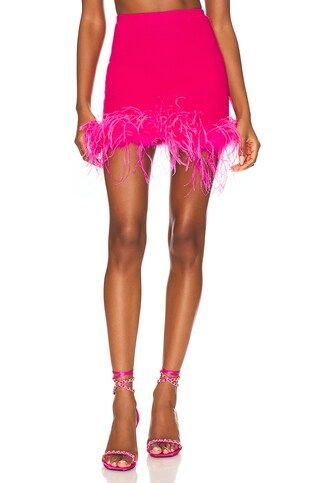 Lovers and Friends Emi Feather Mini Skirt in Hot Pink from Revolve.com | Revolve Clothing (Global)