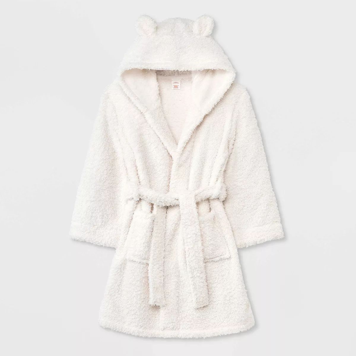 Girls' Bear Hooded Fleece Robe - Cat & Jack™ Cream | Target