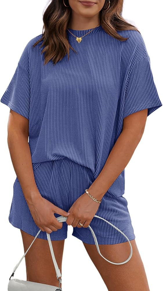 RUBZOOF 2 Piece Sets for Women Summer Outfits Lounge Sets | Amazon (US)