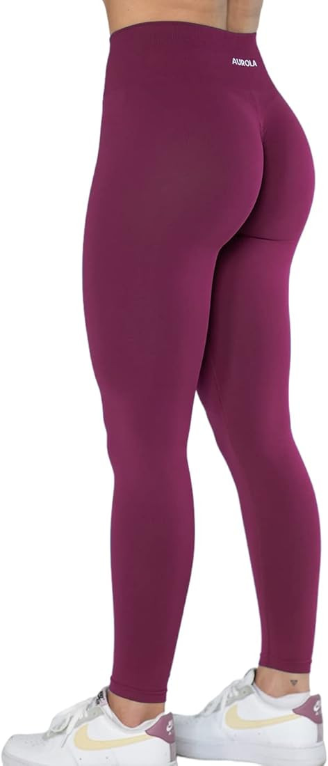 AUROLA Dream Collection Workout Leggings for Women High Waist Seamless Scrunch Athletic Running G... | Amazon (US)