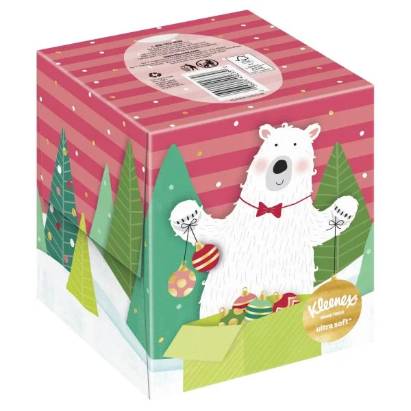 Kleenex Christmas Holiday Tissues Decorator Packages Square 2 Pack Bundle Set - Walmart.com | Walmart (US)