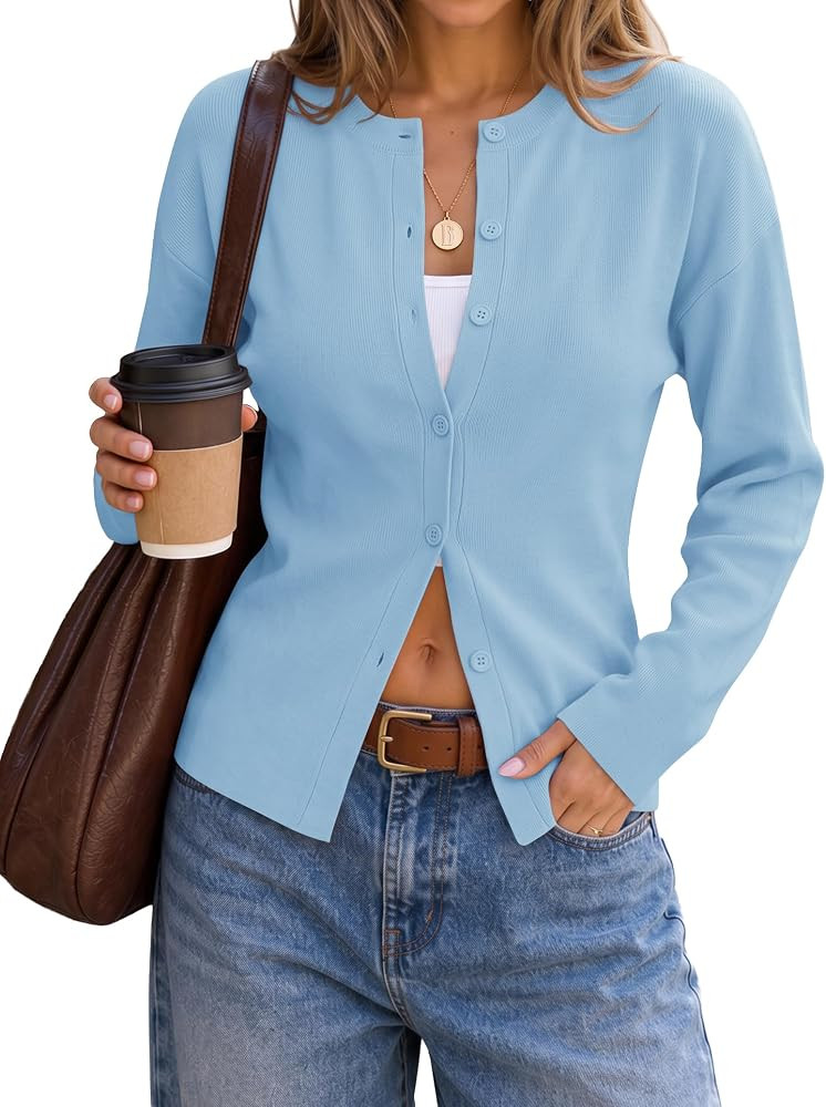 ZESICA Women's Lightweight Fitted Cardigan Sweaters 2026 Fall Outfits | Amazon (US)