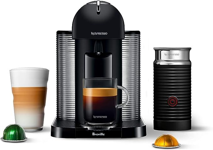 Breville BNV250BKM1BUC1 Vertuo Coffee and Espresso Machine, 19.25 x 11 x 15.25 in, Matte Black | Amazon (US)