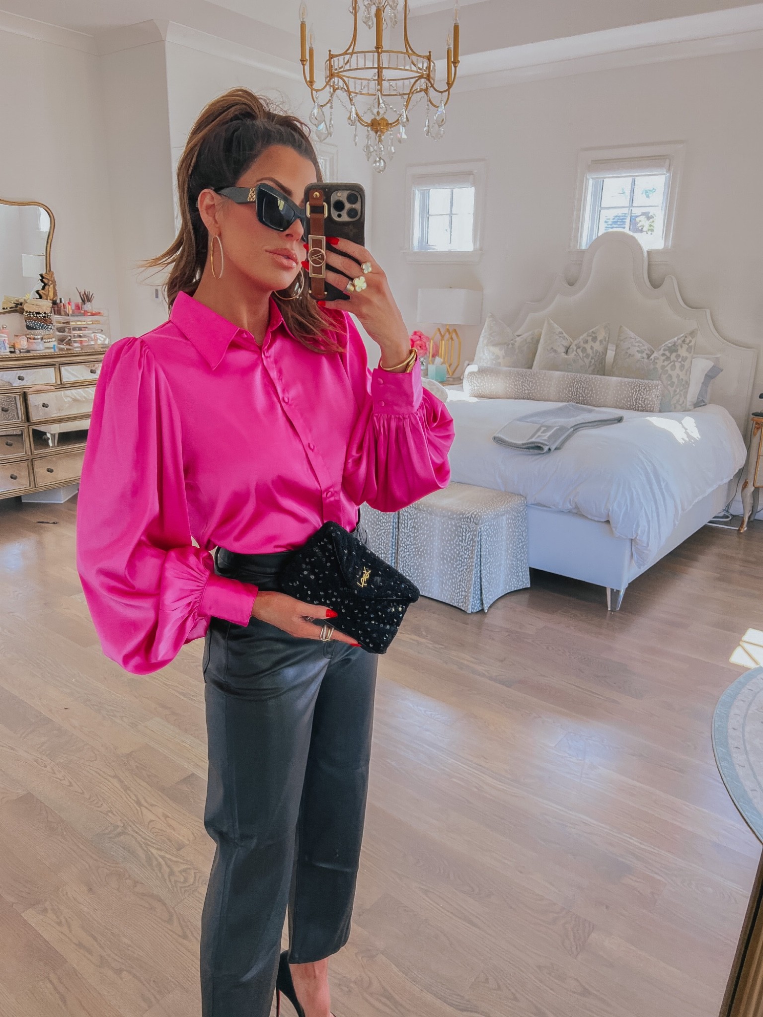Use code HBDGEMMA20 for 20% off. Fall Try On Haul, Fall Outfits, Faux Leather Pants, Pink Silk Blouse, Loewe Sunglasses, YSL Sequin Clutch, Gold Hoop Earrings, Affordable Gold Jewelry, Red Dress Boutique, Emily Ann Gemma

#LTKSeasonal #LTKshoecrush