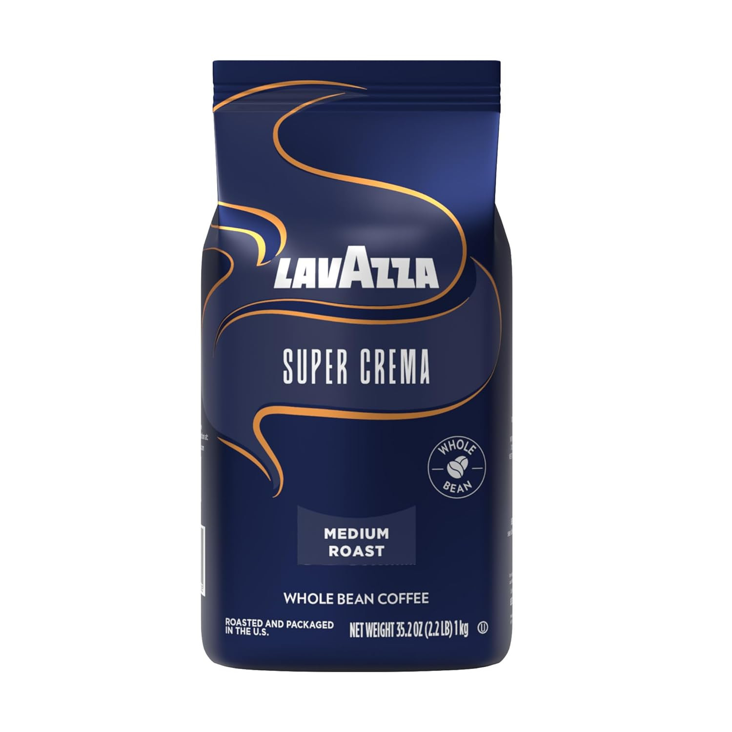 Lavazza Super Crema Whole Bean Coffee, Medium Espresso Roast, Arabica and Robusta Blend, 2.2 lb B... | Amazon (US)
