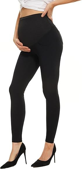 Tagoo Maternity Leggings Over The Belly Pregnancy Pants with Pockets Maternity Clothes for Pregna... | Amazon (US)