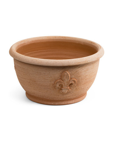 Handmade In Italy 15.75in Florence Lily Terracotta Planter Bowl | TJ Maxx