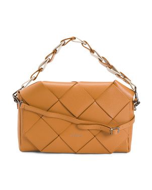 Made In Italy Leather Woven Flap Over Crossbody | Handbags | Marshalls | Marshalls