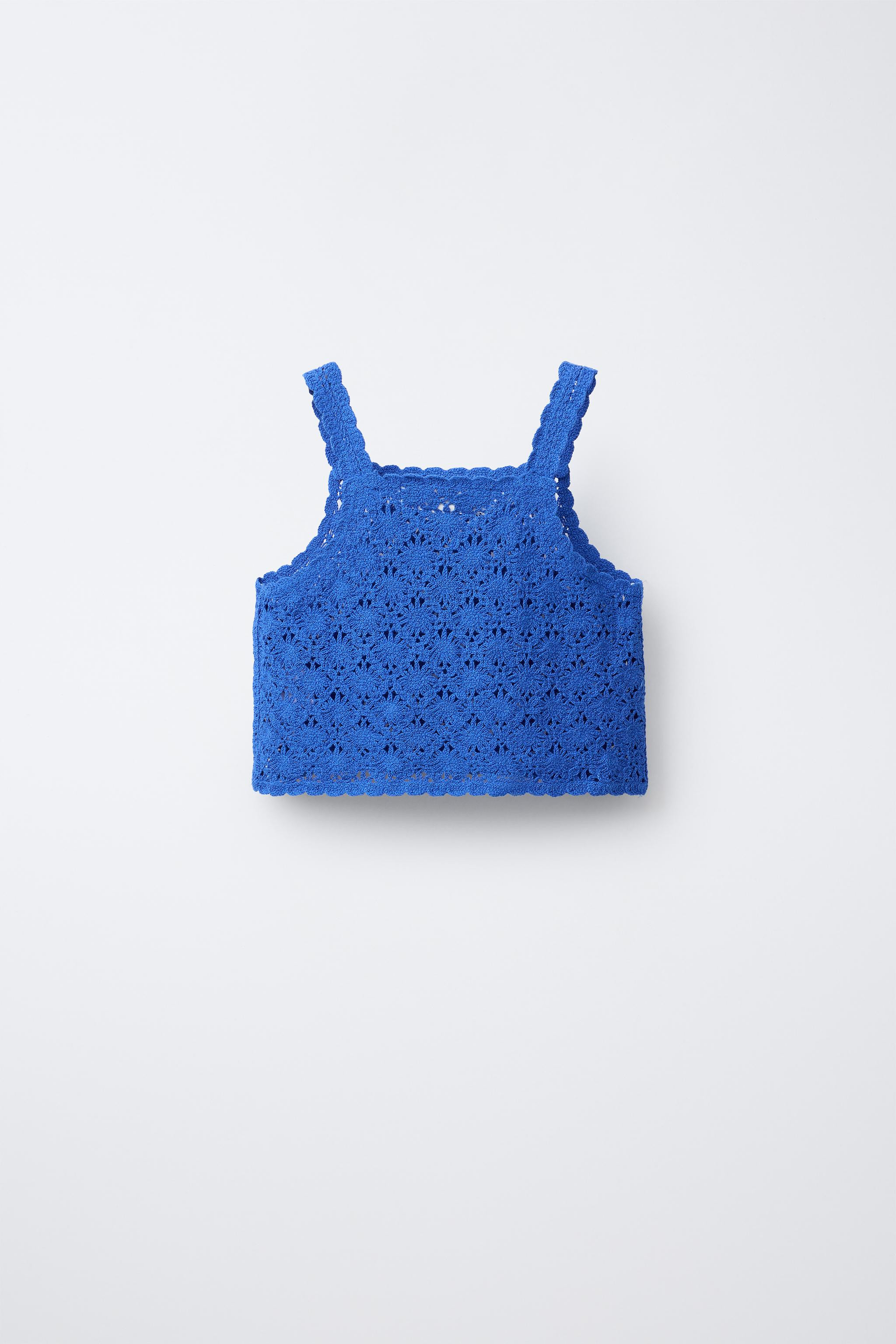 CROCHET KNIT CROP TOP | Zara US