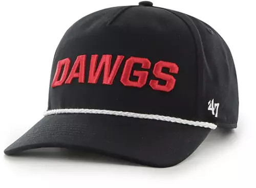 '47 Men's Georgia Bulldogs Black Hitch Rope Snapback Adjustable Hat | Dick's Sporting Goods