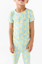 Chick Blue Gingham Two Piece Long Set | Little Pajama Co.