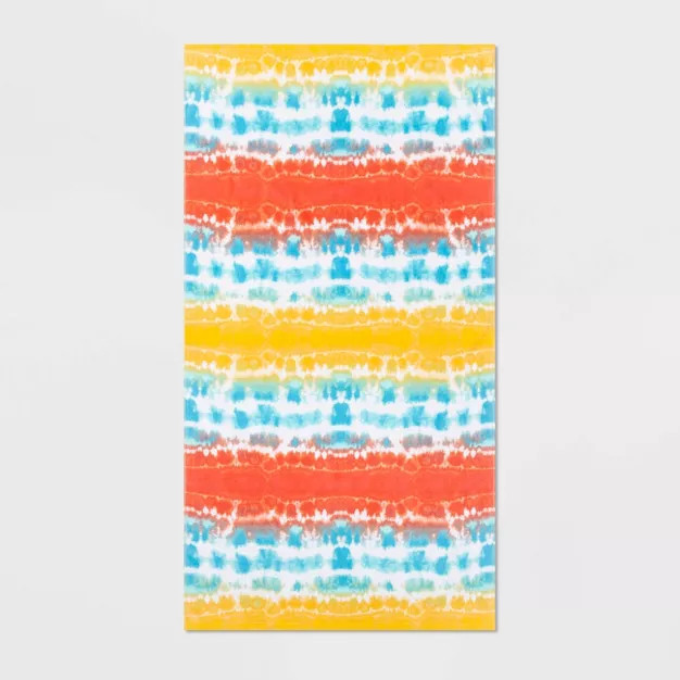 Tie Dye Striped Printed Beach Towel - Sun Squad™ | Target