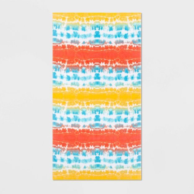 Tie Dye Striped Printed Beach Towel - Sun Squad™ | Target