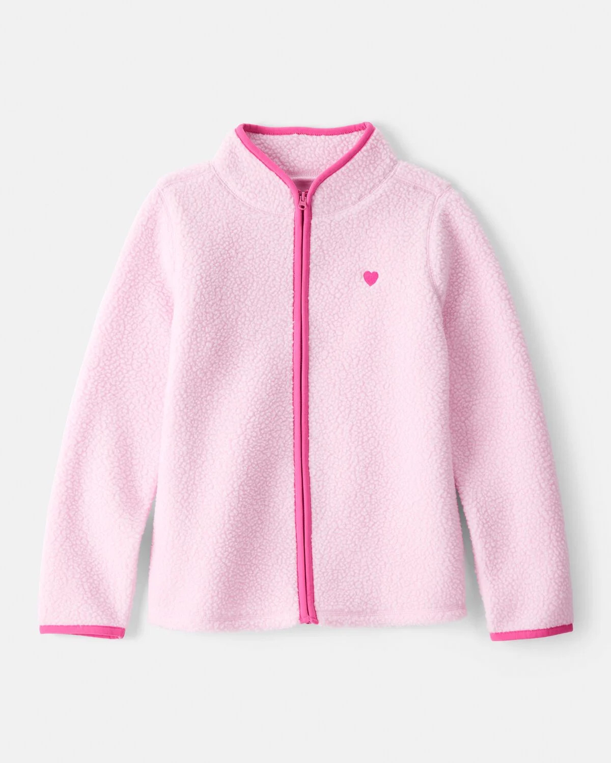 Girls Microfleece Long-Sleeve Zip-Up Jacket - Pink | Carter's Inc