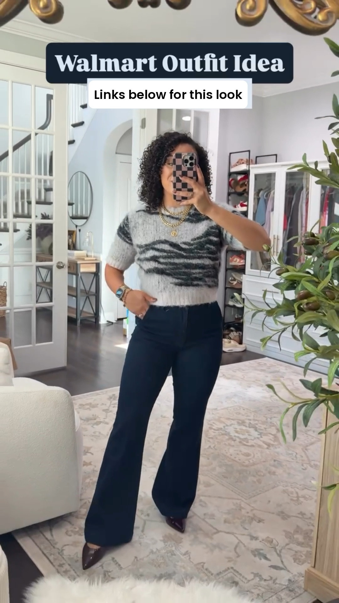 Walmart Outfit Idea that would be perfect for the office size medium sweater and 8 jeans #walmart #walmartfashion 

#LTKSeasonal #LTKSaleAlert #LTKHoliday