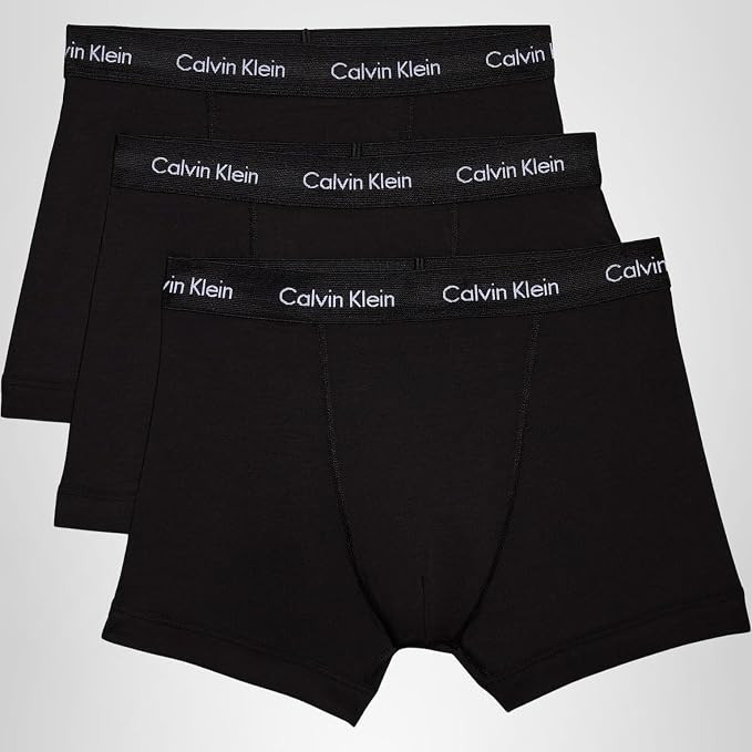 Calvin Klein Men’s 3 Pack Trunks with Logo Waistband | Amazon (UK)