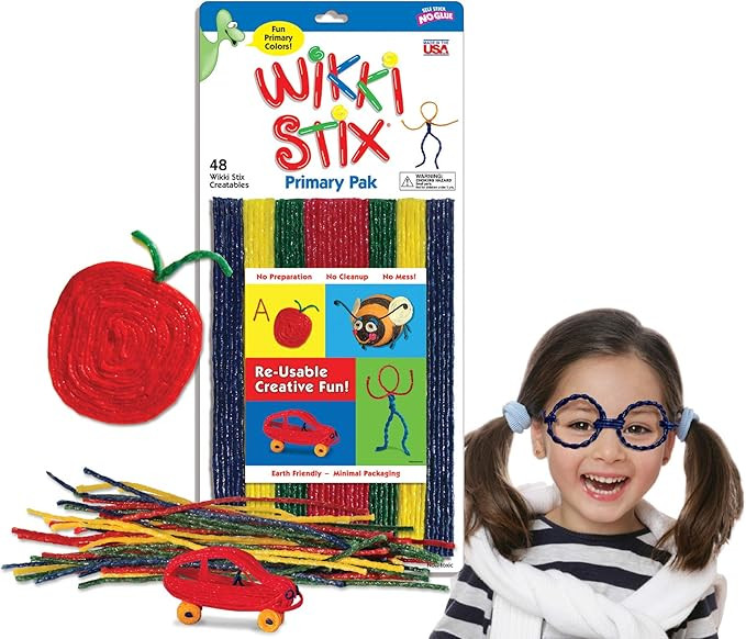 WikkiStix Wax Sticks Primary Colors, 48 Per Pack | Amazon (US)