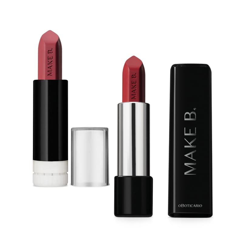 Kit Make B. o Boticário Batom Cremoso Nude Malva + Refil Batom Mate Rosa Rose Fabulous (2 Produt... | Beleza Na Web (BR)