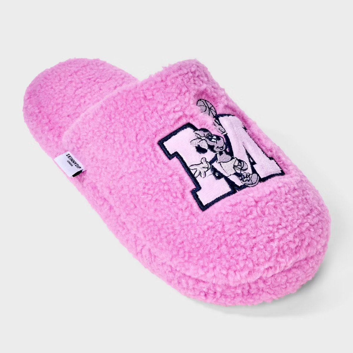 Women's Minnie Mouse Pink Fluffy Slippers - Light Pink | Target
