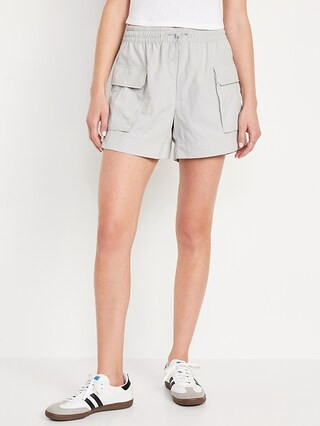 High-Waisted Cargo Utility Shorts -- 5-inch inseam | Old Navy (US)
