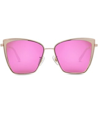 Becky Rose Gold Pink Polarized Cat Eye Sunglasses | Dillard's