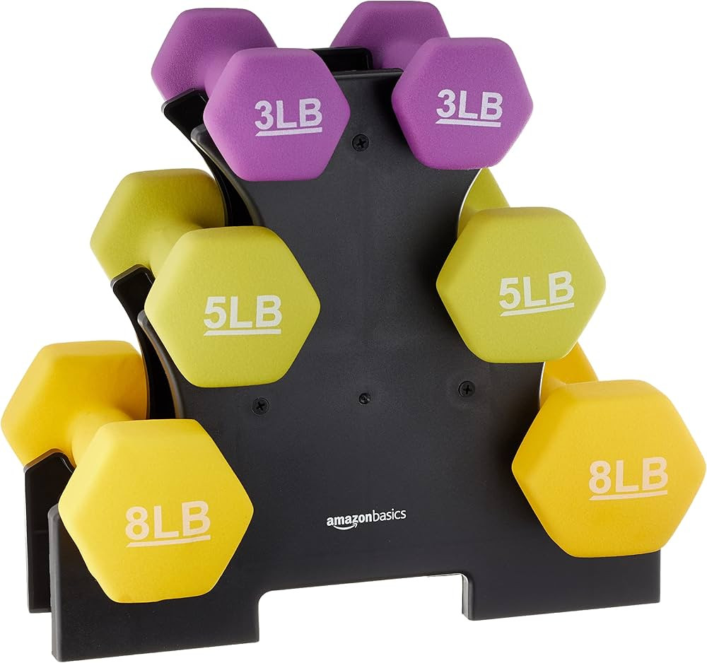 Amazon Basics Neoprene Coated Hexagon Workout Dumbbell Hand Weight | Amazon (US)