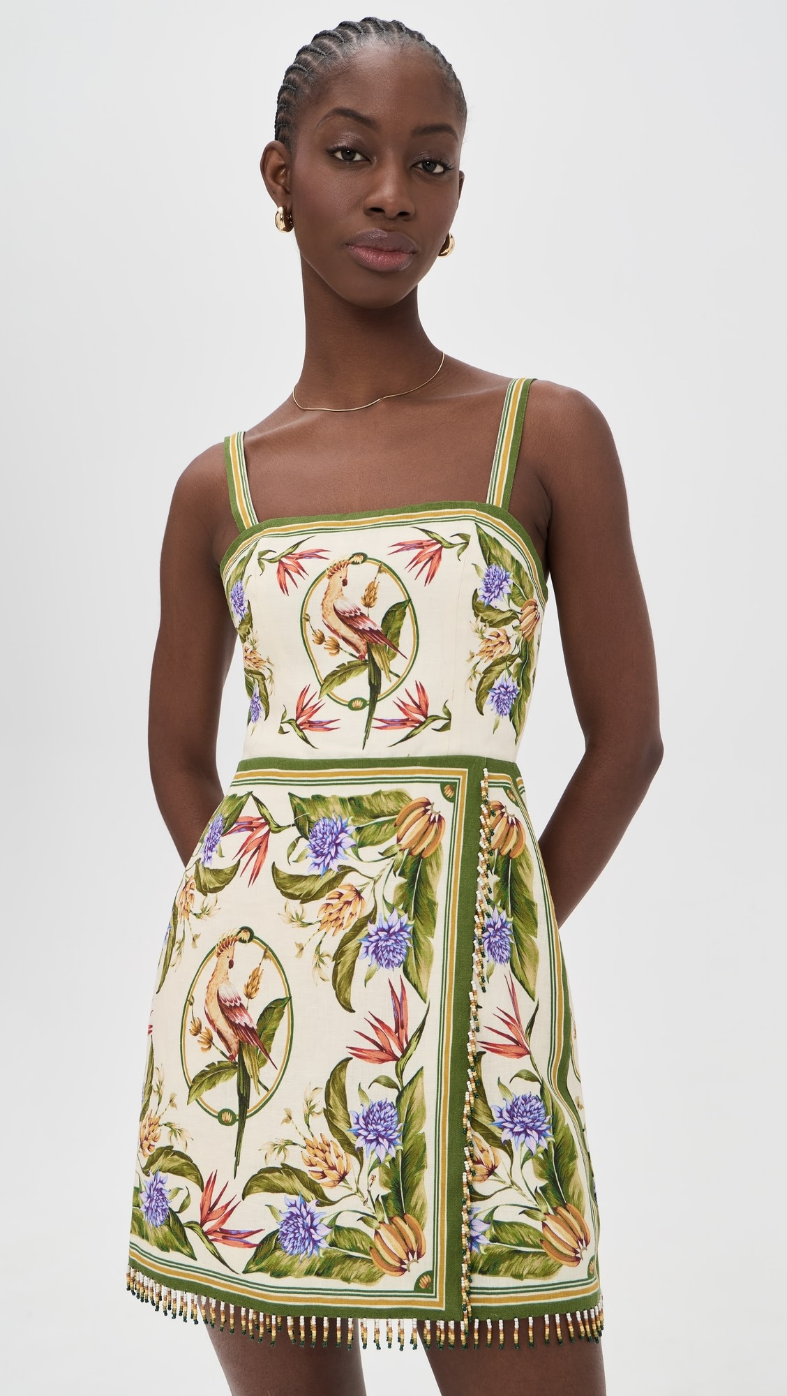 Tropical Scarf Sand Sleeveless Mini Dress | Shopbop