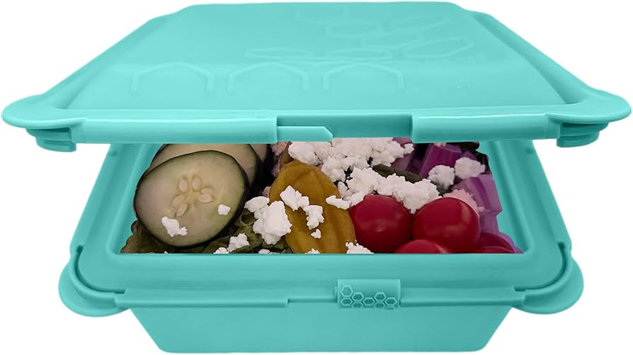 Big Bee, Little Bee - SoftShell XL Reusable Silicone Food Storage Container with Connected Clamsh... | Amazon (US)