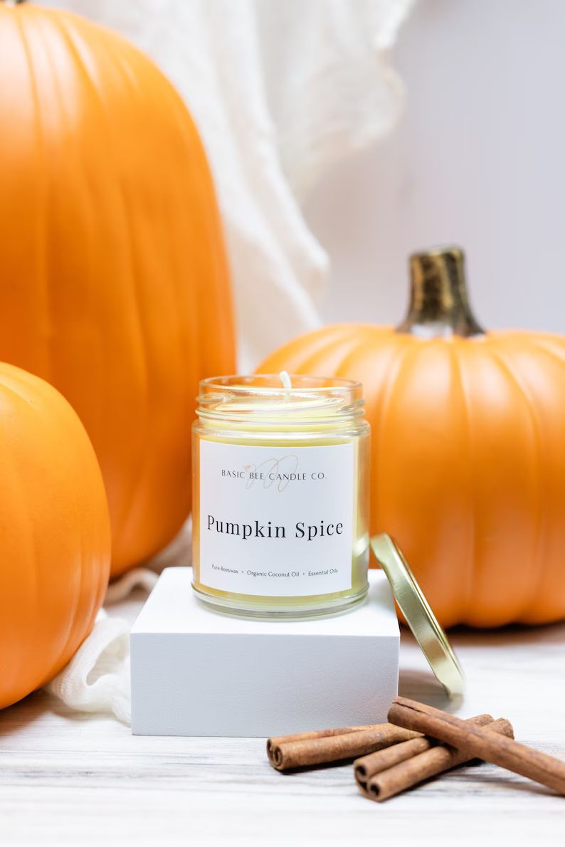 Pumpkin Spice Beeswax Candle - Etsy | Etsy (US)