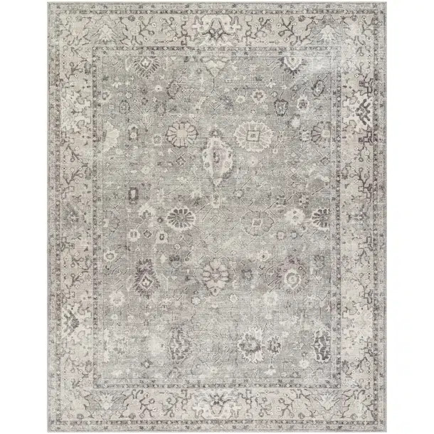 Becki Owens x Surya Davina Oriental Feather Gray/Taupe Area Rug | Wayfair North America